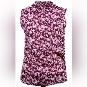 Donna Karan New York Sleeveless Tunic with A Gathered Neckline w/keyhole…